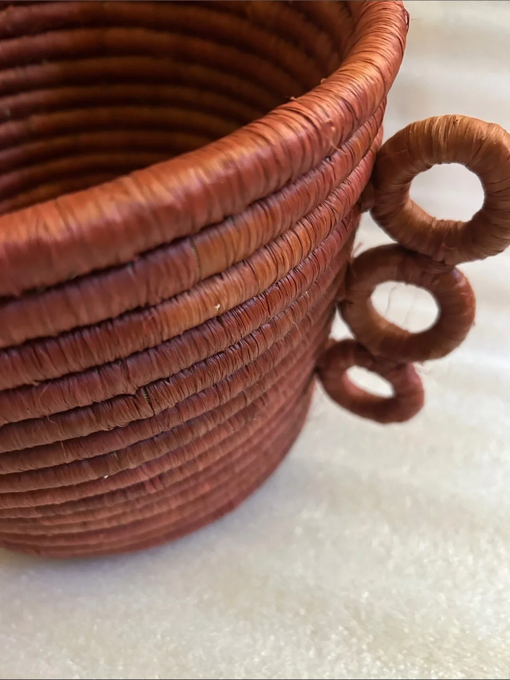 Target Rust Red Woven Decorative Storage Basket with Loop Handles